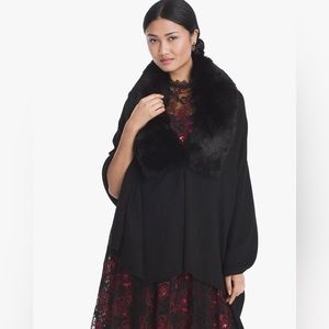 NWOT White House Black Market Faux Fur Wrap